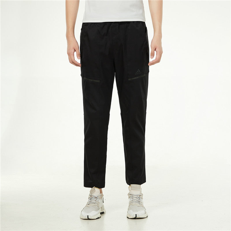 Men's adidas Athleisure Casual Sports Running Training Woven Long Pants/Trousers Black H40207