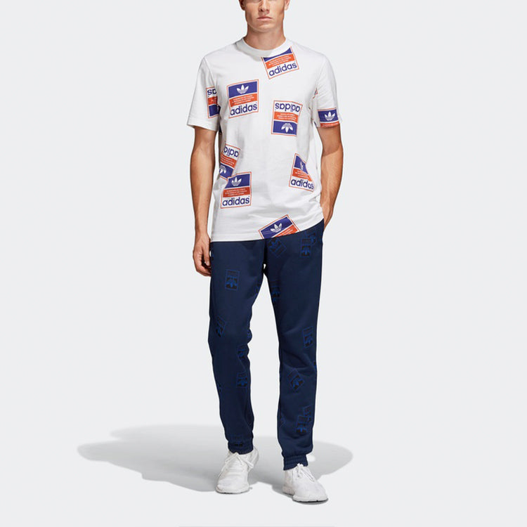 adidas originals Stckerbomb Tee Round Neck Short Sleeve White DX3649