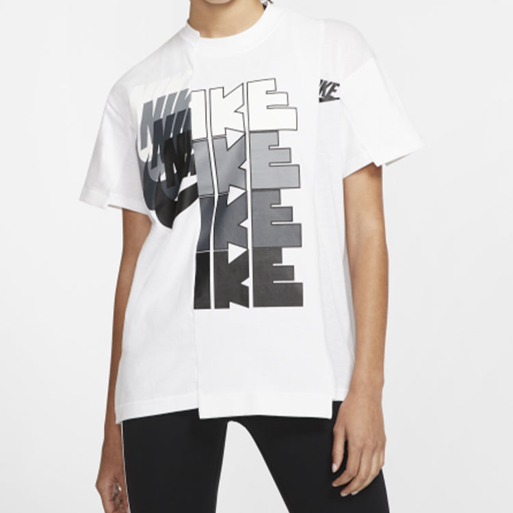 (WMNS) Nike x sacai Hybrid T-Shirt 'White' CD6310-100