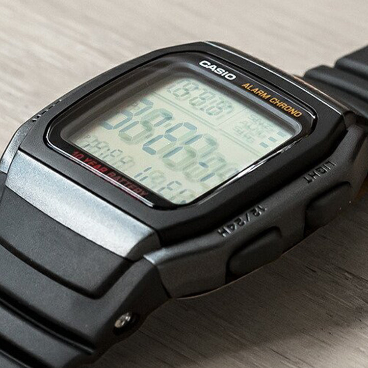 CASIO Quartz Waterproof Mens Black Digital W-96H-1BVDF