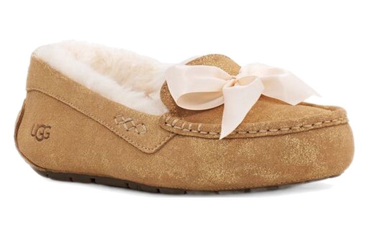 (WMNS) UGG Ansley Bow Glimmer 'Chestnut' 1125830-CHE