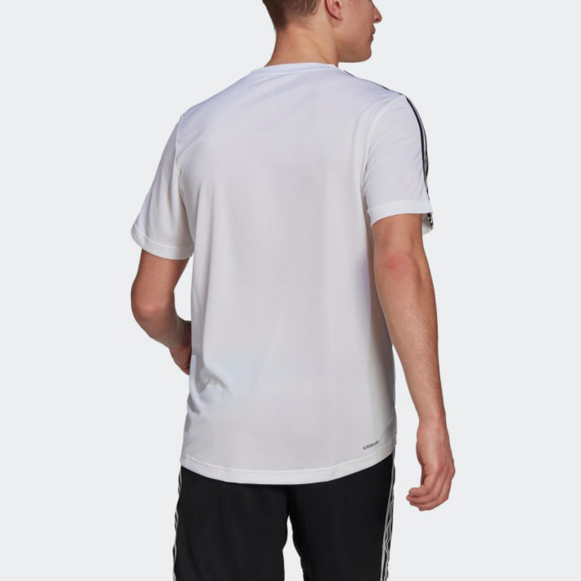 adidas Aeroready Sports Triple Stripes Short Sleeve Men's White GM2156
