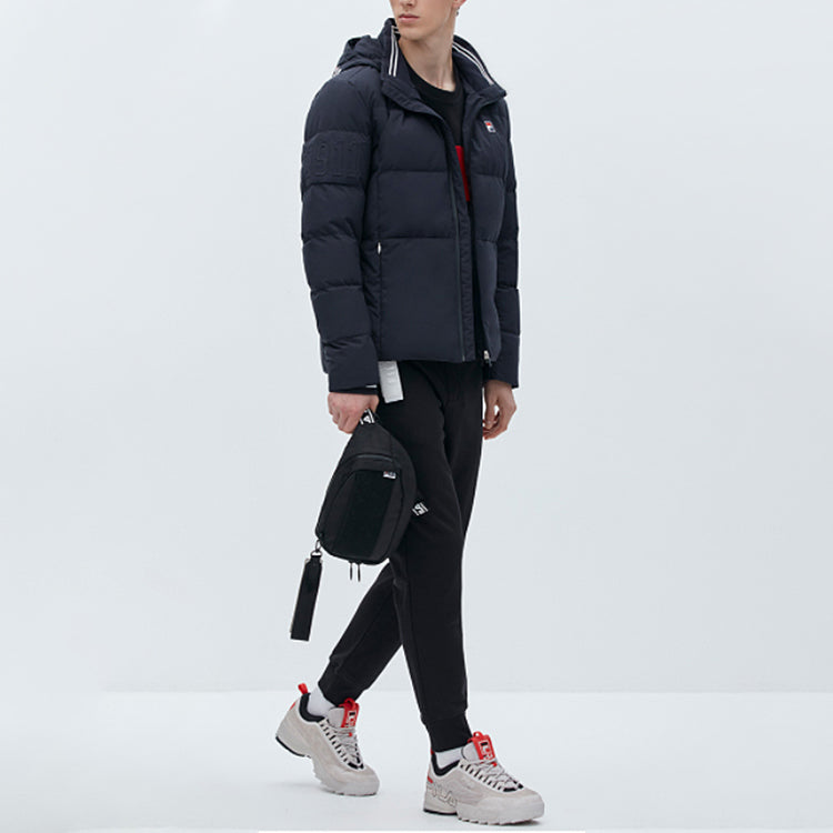 FILA Casual Sport Tat Hoodie Down Jacket Blue F61M948911F