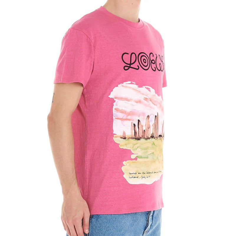 Men's LOEWE Short Sleeve Pink T-Shirt H6109833PC-7140