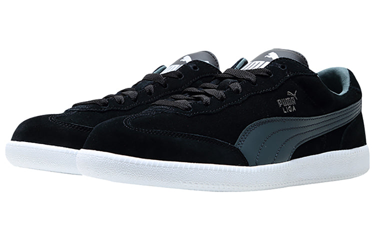PUMA Liga Suede Low Casual Board Shoes Black/Blue/White 341466-91