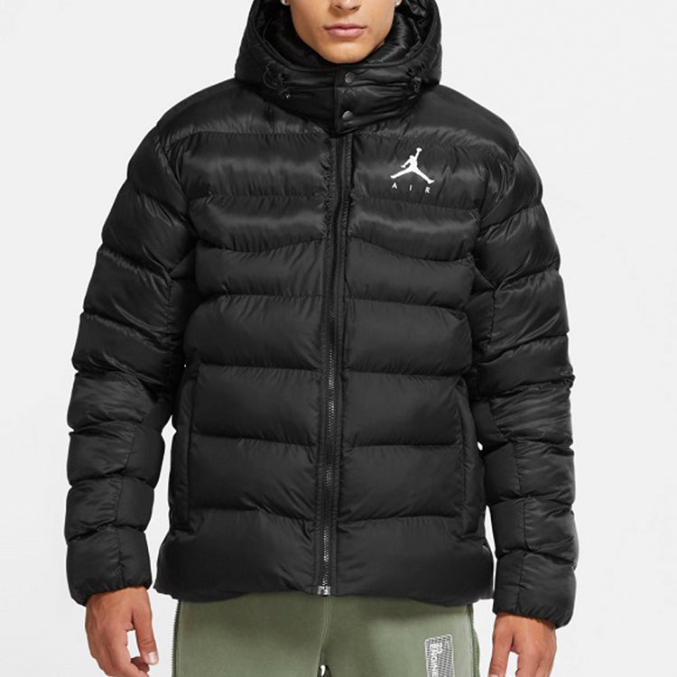 Nike Solid Color Cozy warm hooded padded Jacket Black CK6886-010