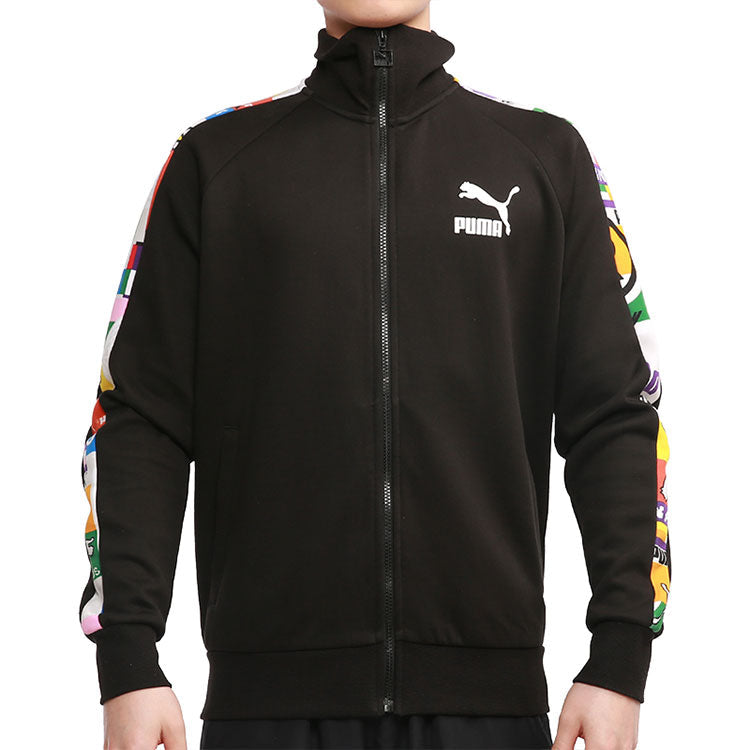 PUMA T7 Casual Sports Slim Fit Stand Collar Jacket Black 531290-01