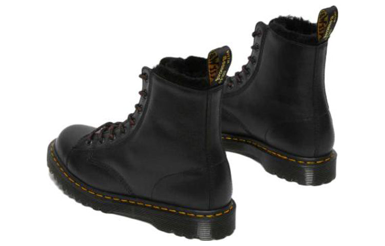 Dr. Martens Barton Shearling Lined Leather Ankle Boots 'Black' 26872001