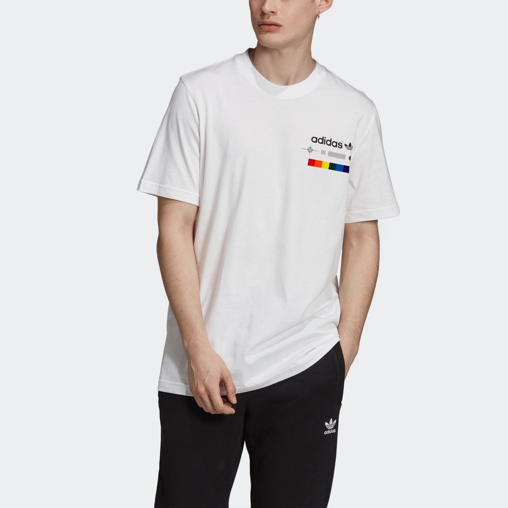 adidas originals Spectrum Tee Round Neck Casual Sports Alphabet Short Sleeve White EI6215