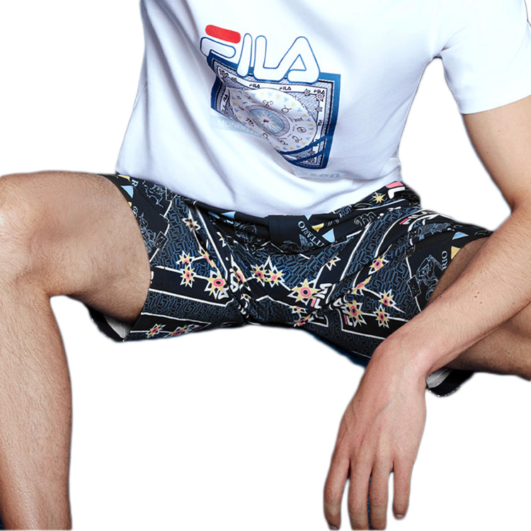 FILA Full Print Woven Sports Shorts Black F11M038801F-PU