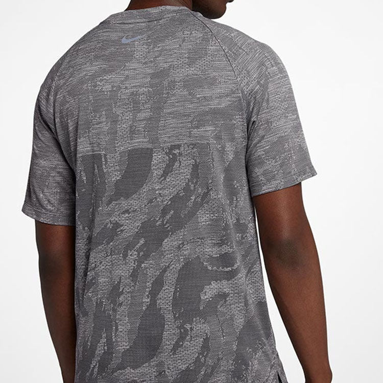 Nike Madalist Casual Breathable Sports Printing Short Sleeve Gray AA2215-036