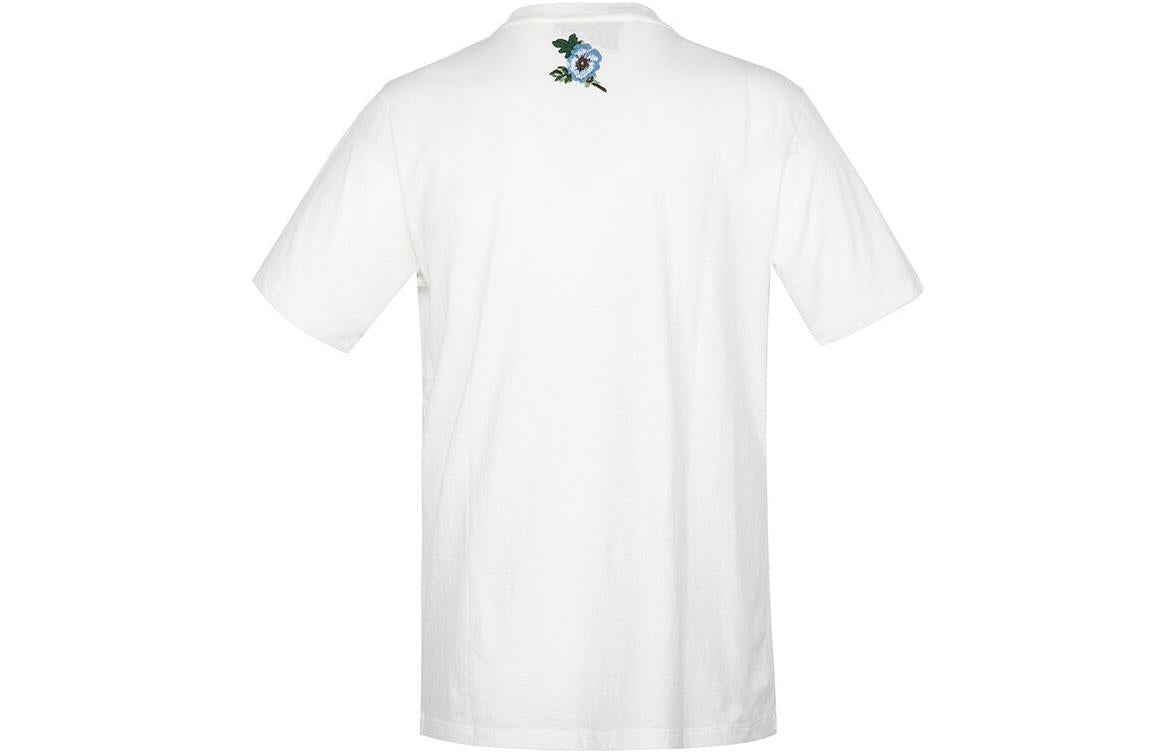 (WMNS) Gucci Large logo Belt Printing Short Sleeve White 457095-X5L89-9234
