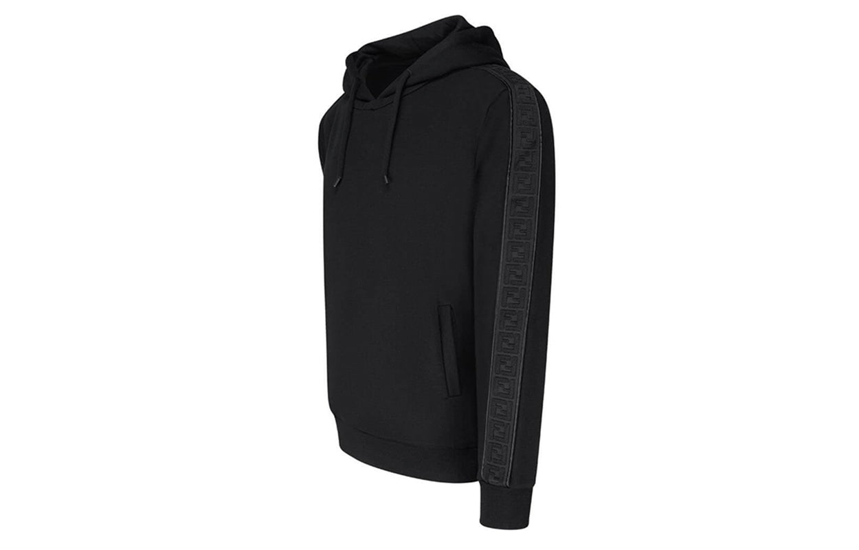 FENDI Logo Printing Long Sleeve Male Black FY0981A2F1F0QA1