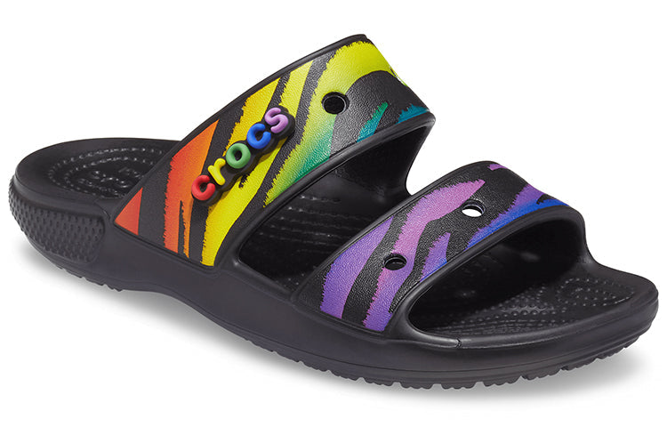 Crocs Classic Wear-Resistant Non-Slip Sports Slippers Unisex Black 207346-0C4
