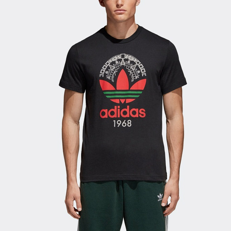 adidas originals Trefoil Tee Casual Sports Short Sleeve Black CD6825