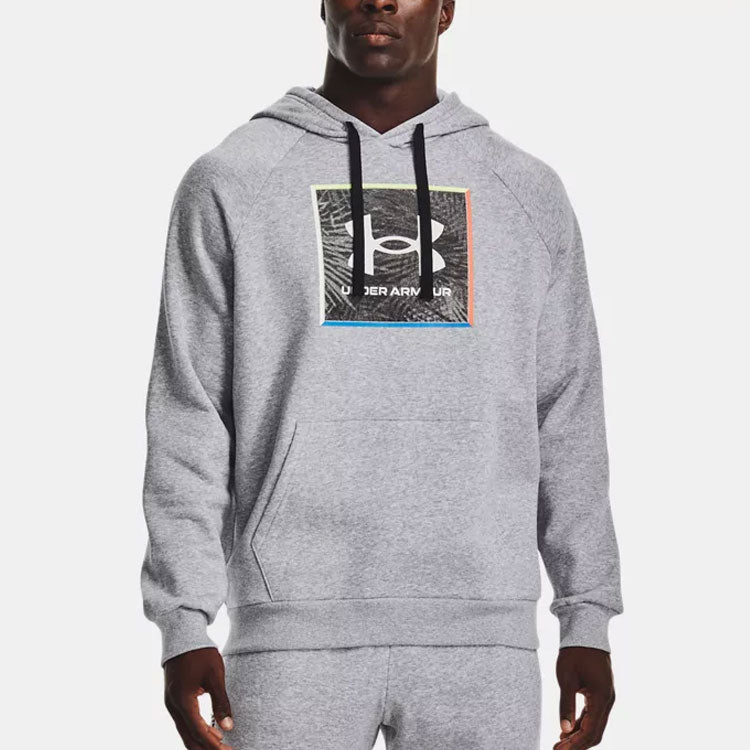 Under Armour Rival Fleece Graphic Hoodie 'Grey' 1370349-011