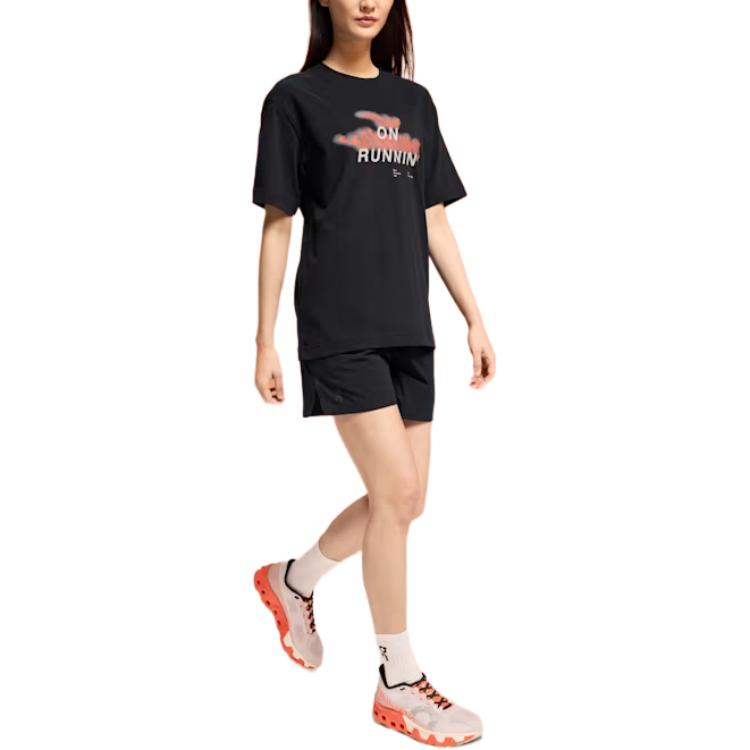 (WMNS) On Running Club-T Flow T-Shirt 'Black' 1WE11630553