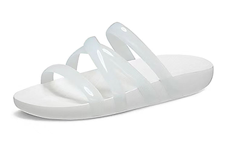 (WMNS) Crocs Splash Glossy Strappy Sandal 'White' 208537-100