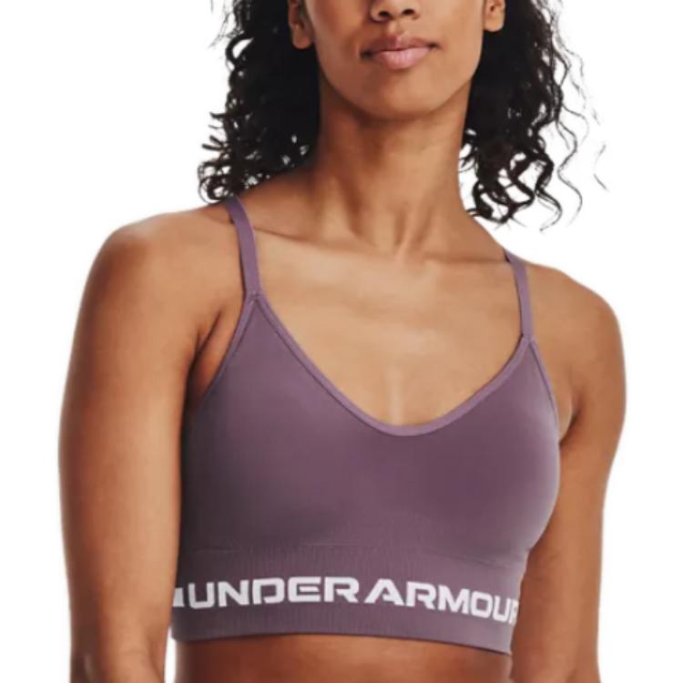 (WMNS) Under Armour Seamless Low Long Bra 'Purple' 1357719-500