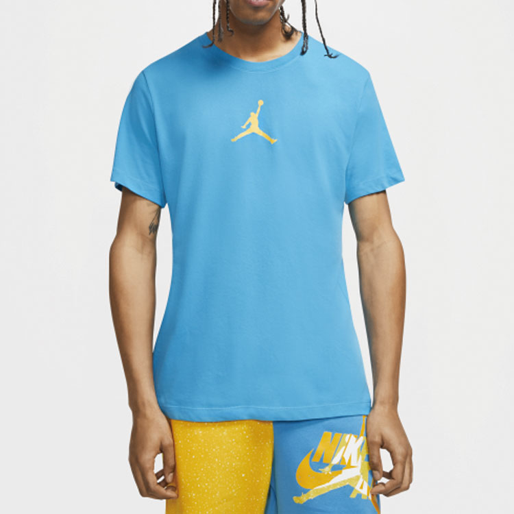 Air Jordan Jumpman Quick Dry Round Neck Short Sleeve Blue BQ6741-446