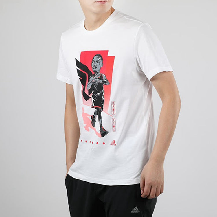 adidas Dame Gu TeeBasketballSportsShort-sleeve Men White FM4774