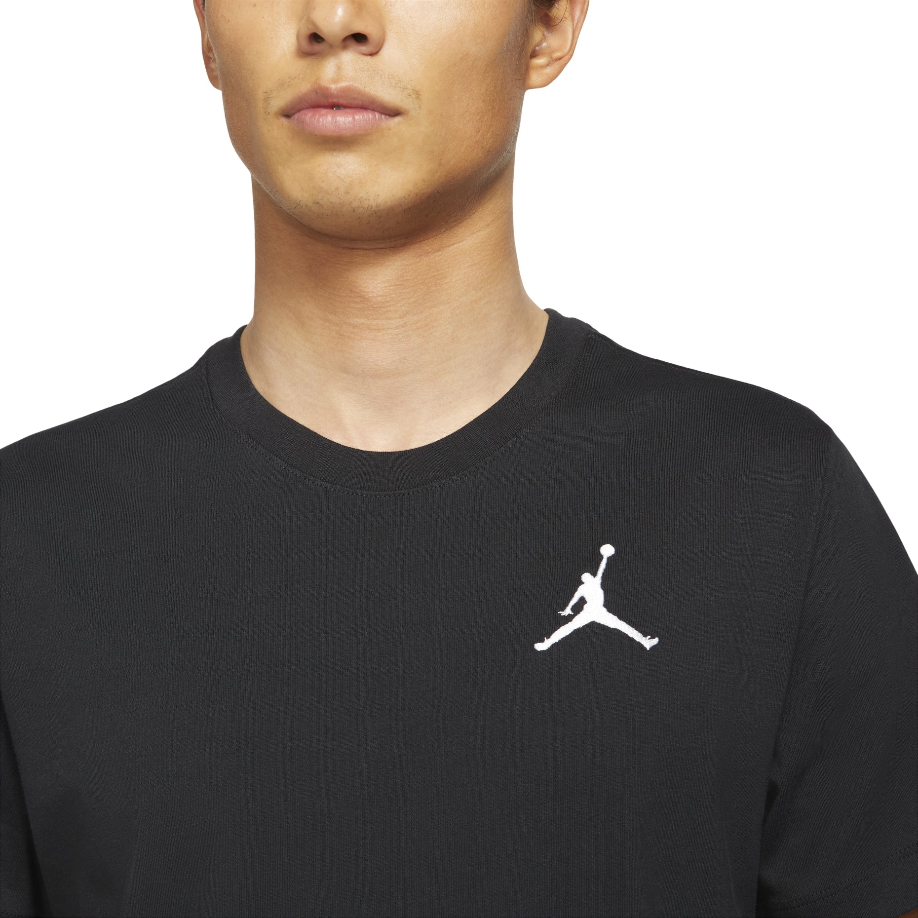 Air Jordan Jumpman Logo Embroidered Sports Round Neck Short Sleeve Black DC7486-010