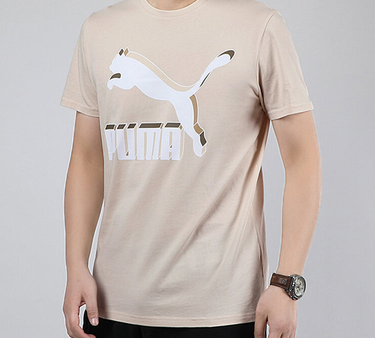 PUMA Classics Printed Short Sleeve TEE Khaki 596535-88