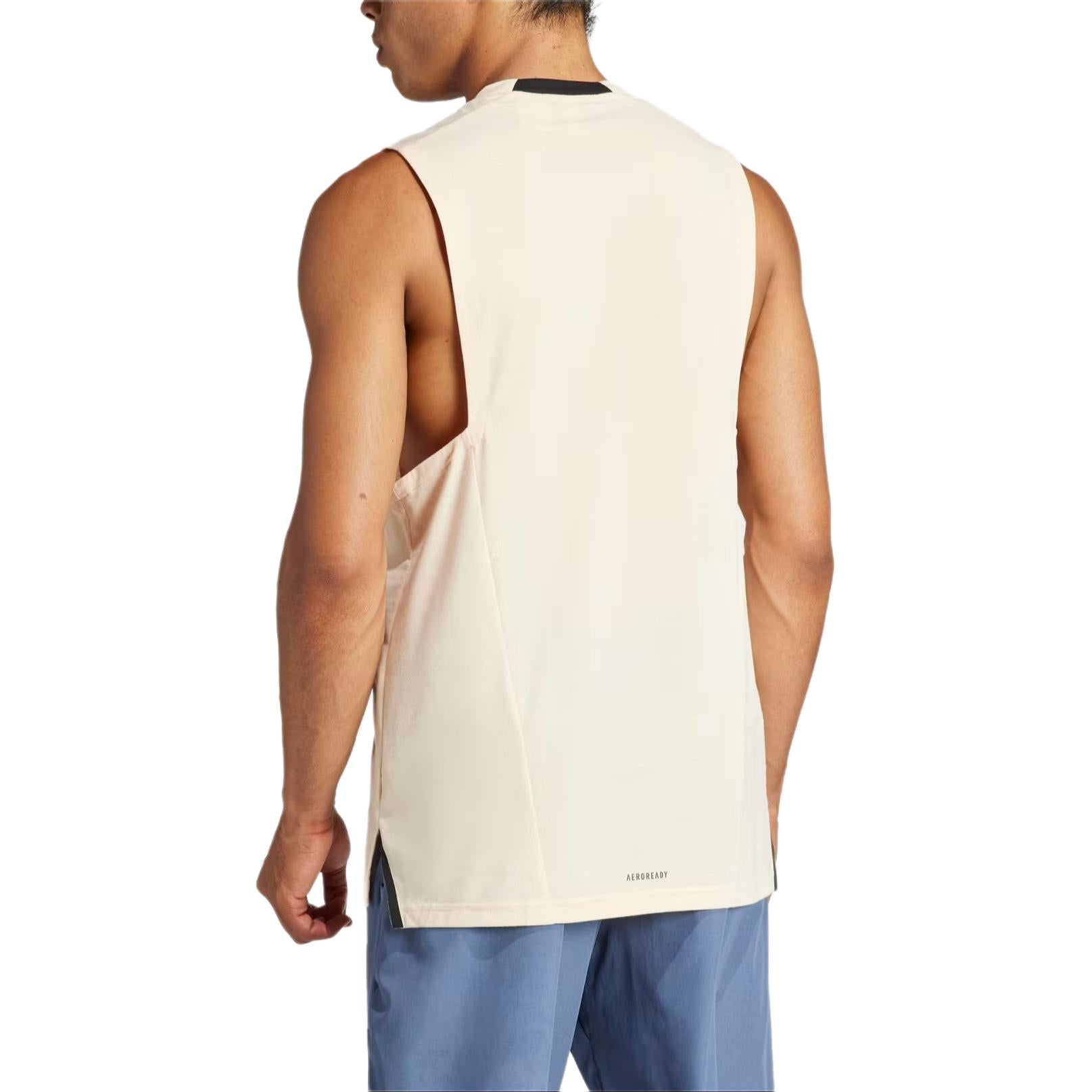 adidas Designed for Training Workout Tank Asia Sizing 'Beige' IS3825