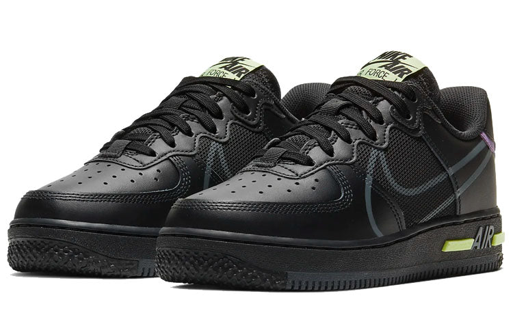 (GS) Nike Air Force 1 React 'Triple Black' CD6960-001