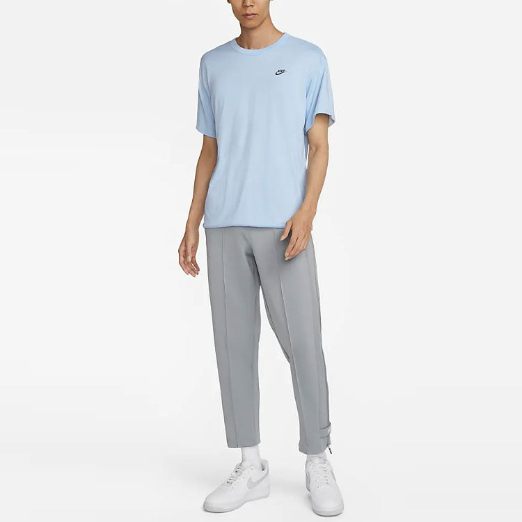 Men's Nike Solid Color Logo Alphabet Printing Reversible Casual Round Neck Short Sleeve Blue T-Shirt DQ4248-425