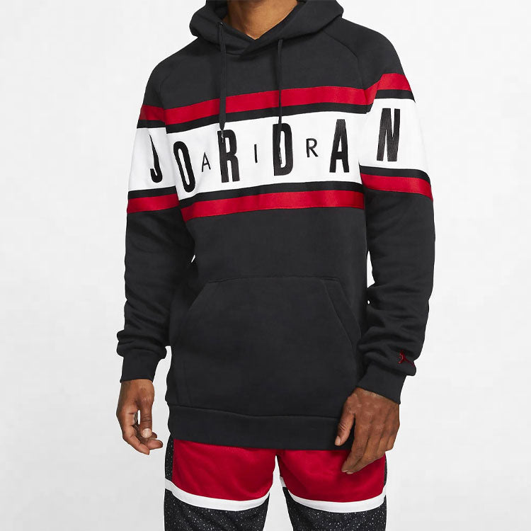 Air Jordan Air Fleece Pullover Hoodies Athleisure Asia Sizing 'Black' BQ5655-010