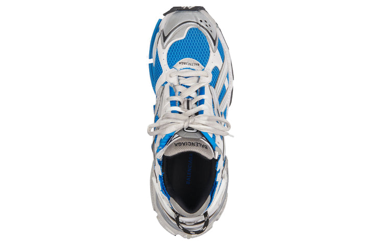 Balenciaga Runner Sneakers 'White Blue Mesh and Nylon' 677403W3RB34912