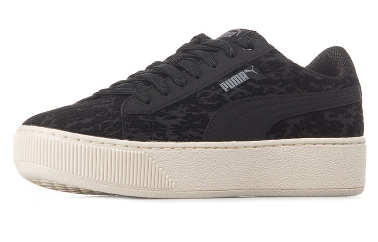 (WMNS) PUMA Vikky Platform VR Low-cut Sneakers Black/White 363730-02