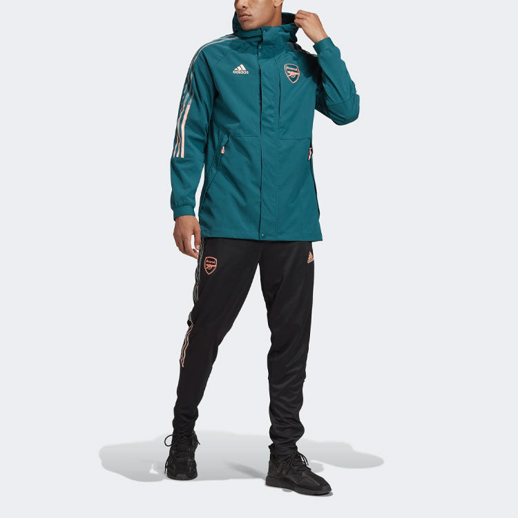 adidas Afc Travel Jkt Arsenal Soccer/Football Sports Hooded Jacket Green FQ6890