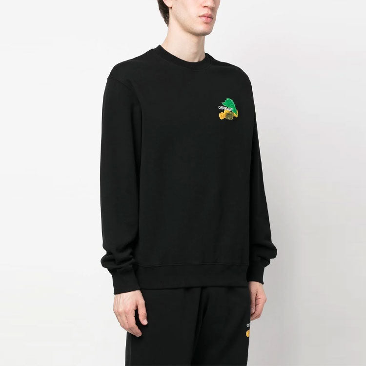 Off-White SS23 Brush Arrow Crew Neck Sweatshirt OMBA057S23FLE0011084
