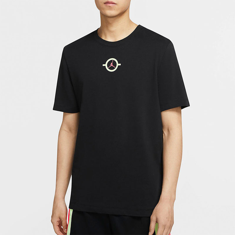 Air Jordan Graffiti Basketball Sports Short Sleeve Black CW7087-010