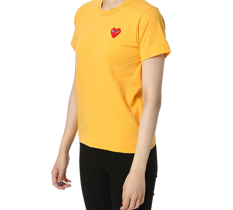 (WMNS) COMME des GARCONS PLAY Mini Logo Tee 'Yellow' AZ-T211-051-2