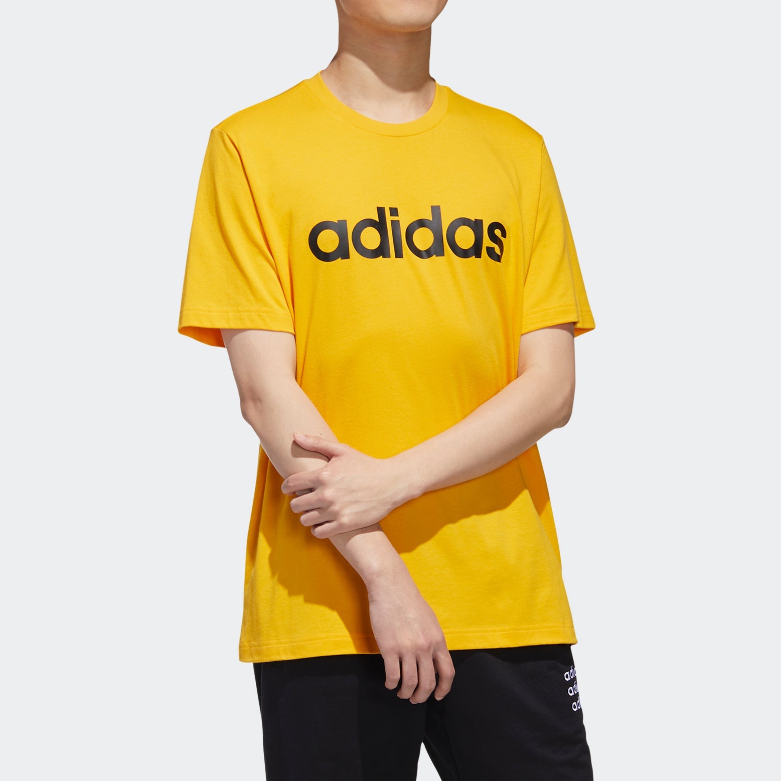 adidas neo M ESNTL LOGO T Sports Short Sleeve Yellow GJ8933