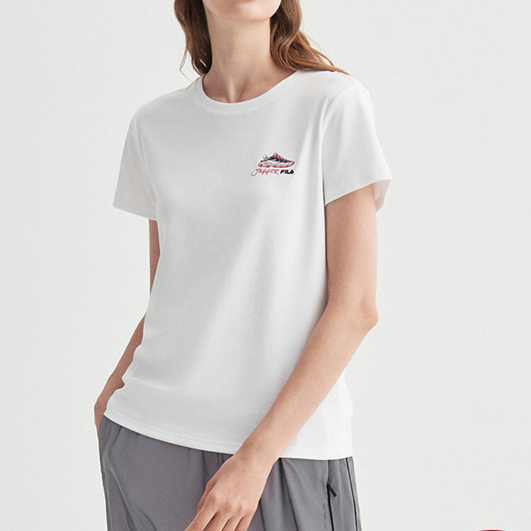 (WMNS) FILA Jagger Sports Short Sleeve White F11W028176F-WT