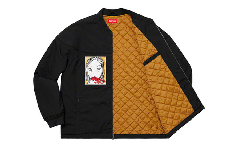 Supreme FW19 Week 3 Mug Shot Crew Jacket Back Printing Unisex Black SUP-FW19-386