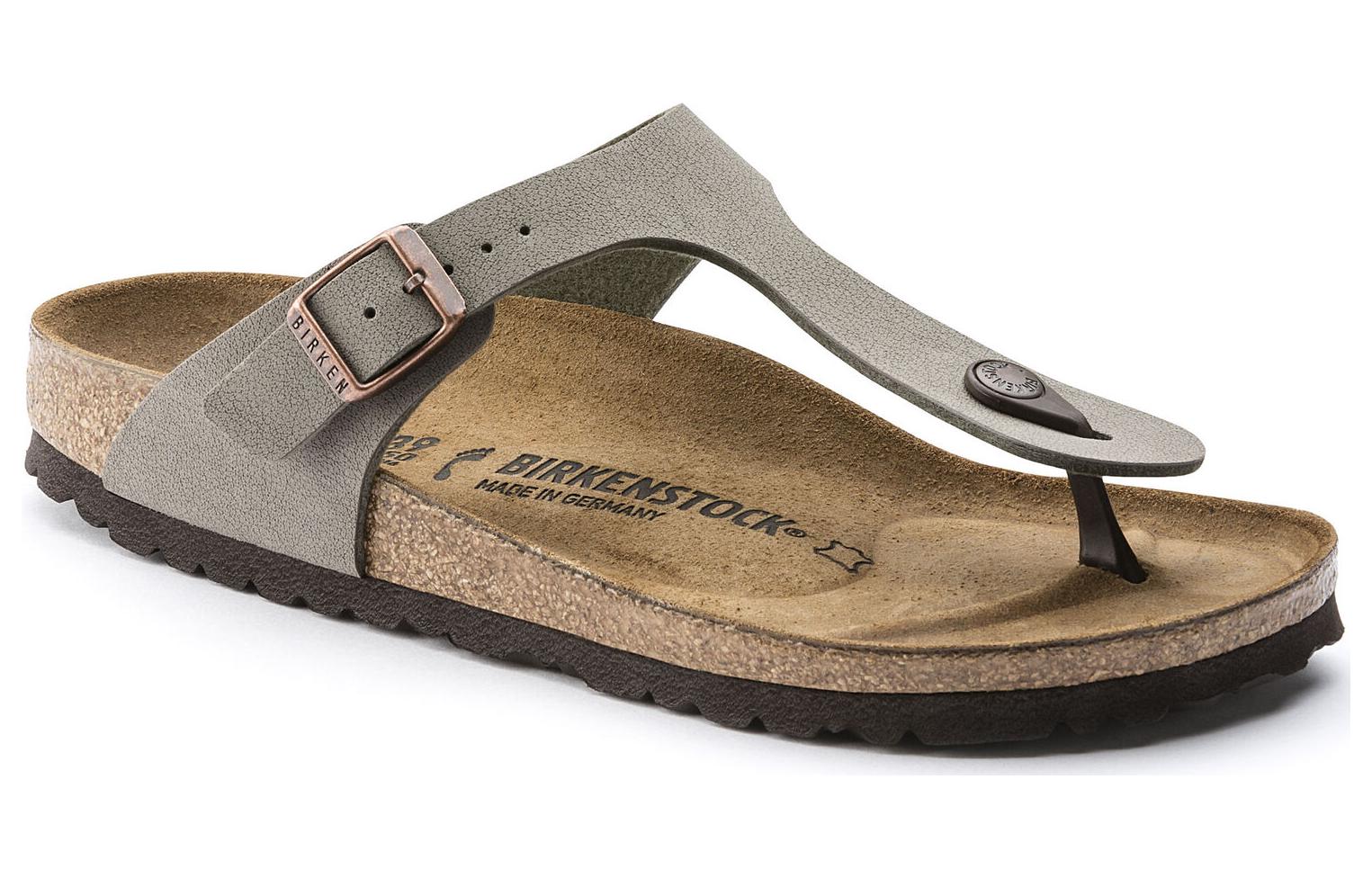 BirkenstockGizeh Birko Flor Birkibuc 'Stone' 0043391