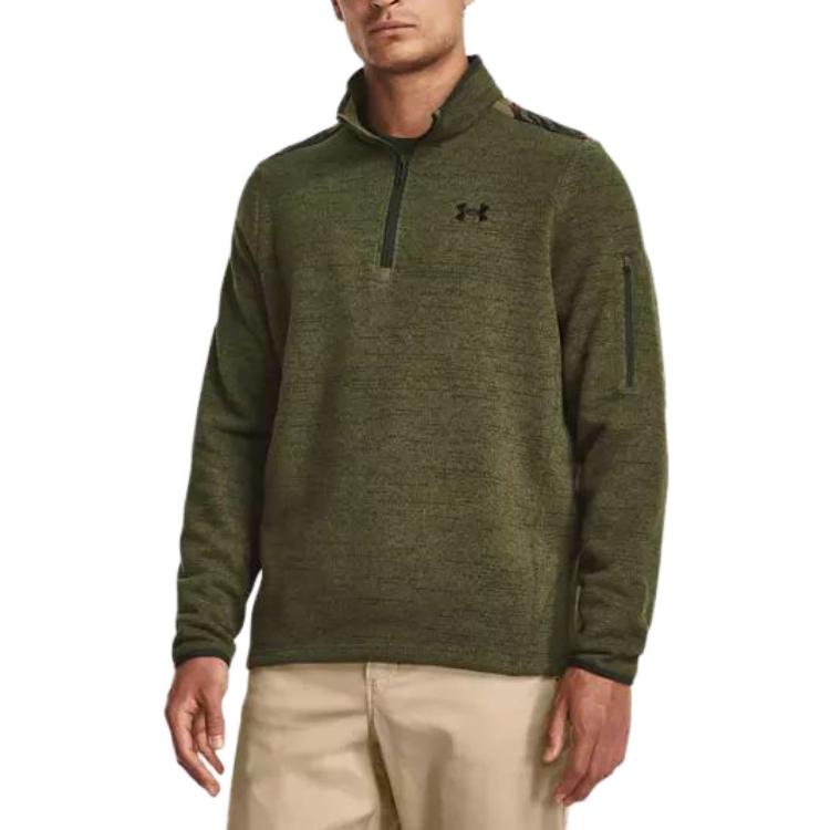 Under Armour Specialist Printed 1/4 Zip Pullover 'Green' 1382178-390