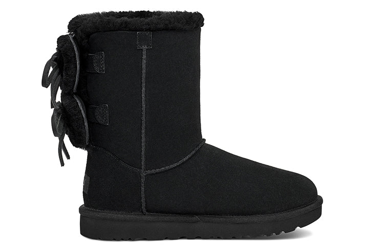 (WMNS) UGG Classic Double Bow Short 'Black' 1127131-BLK