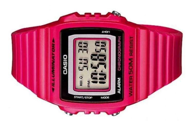 CASIO Waterproof Sports Quartz Unisex Mens Pink Digital W-215H-4A
