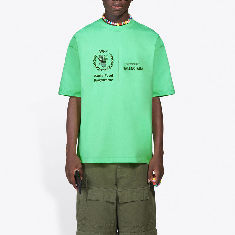 Balenciaga x WFP T-Shirt Medium Fit 'Green' 612966THV844162