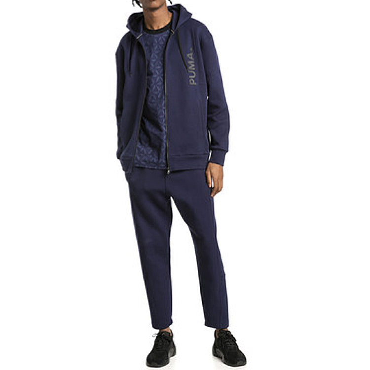PUMA Alphabet Logo Hooded Jacket Blue 578000-06