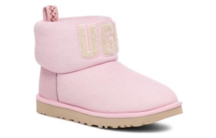 (WMNS) UGG Classic Mini Fur Jersey Cozy Boot 'Pink' 1144290