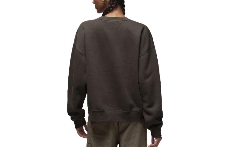 (WMNS) Air Jordan Brooklyn Fleece Crewneck Sweatshirt 'Brown' FN4491-220