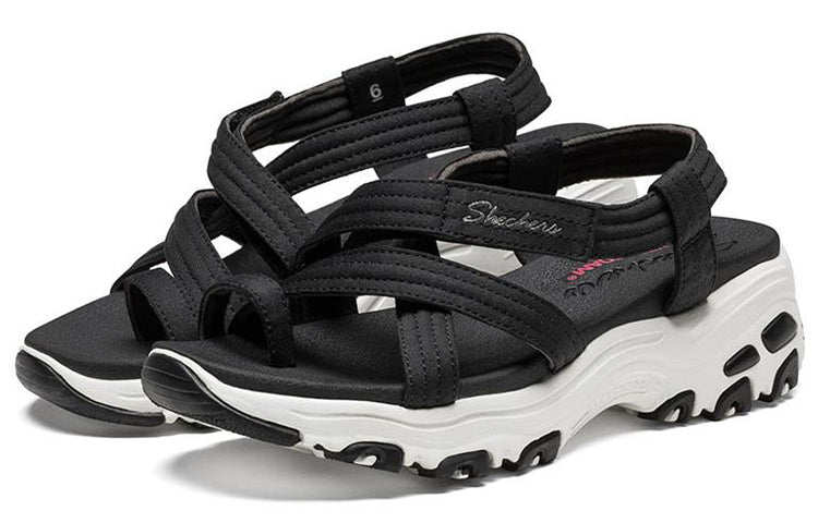 (WMNS) Skechers D'lites Sandals Black 31517-BLK