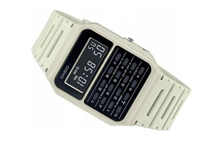 CASIO Unisex YOUTH Calculator Multi-function Waterproof Unisex Mens White Digital CA-53WF-8B